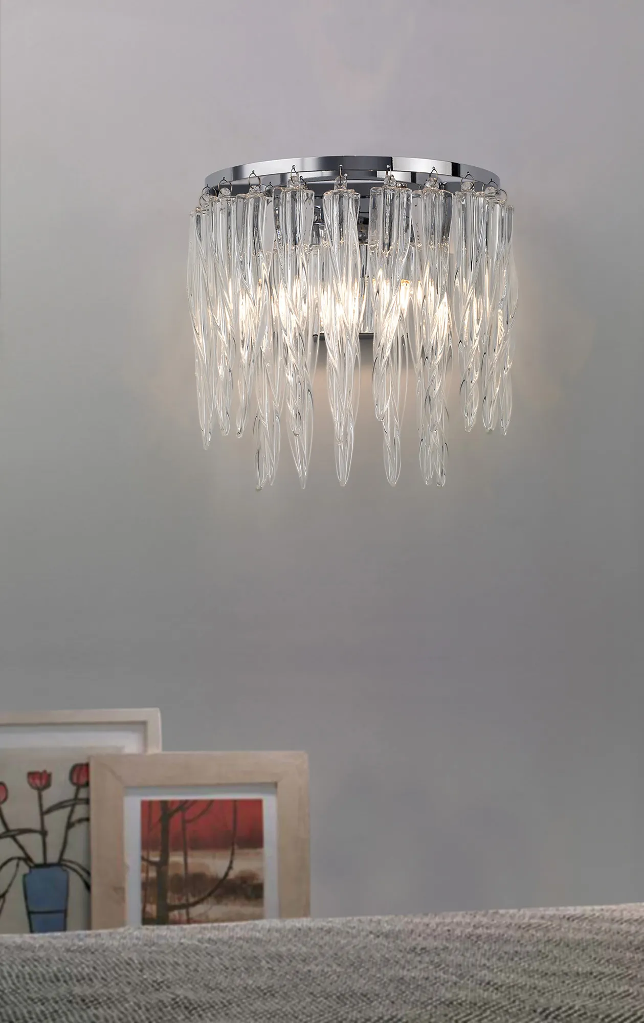 Tropez Wall Lights Diyas Flush Wall Lights